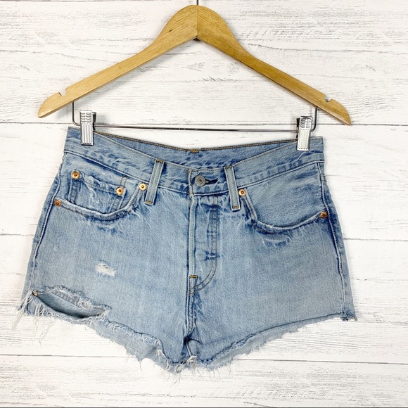 Levi's Pants - Levi's • 501 Distressed High Waisted Jean Shorts